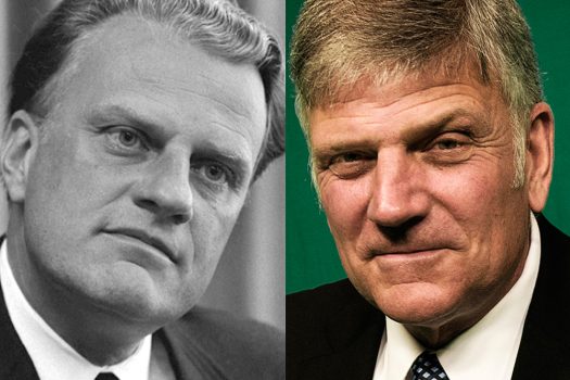 Photo of Billy Graham and Franklin Graham