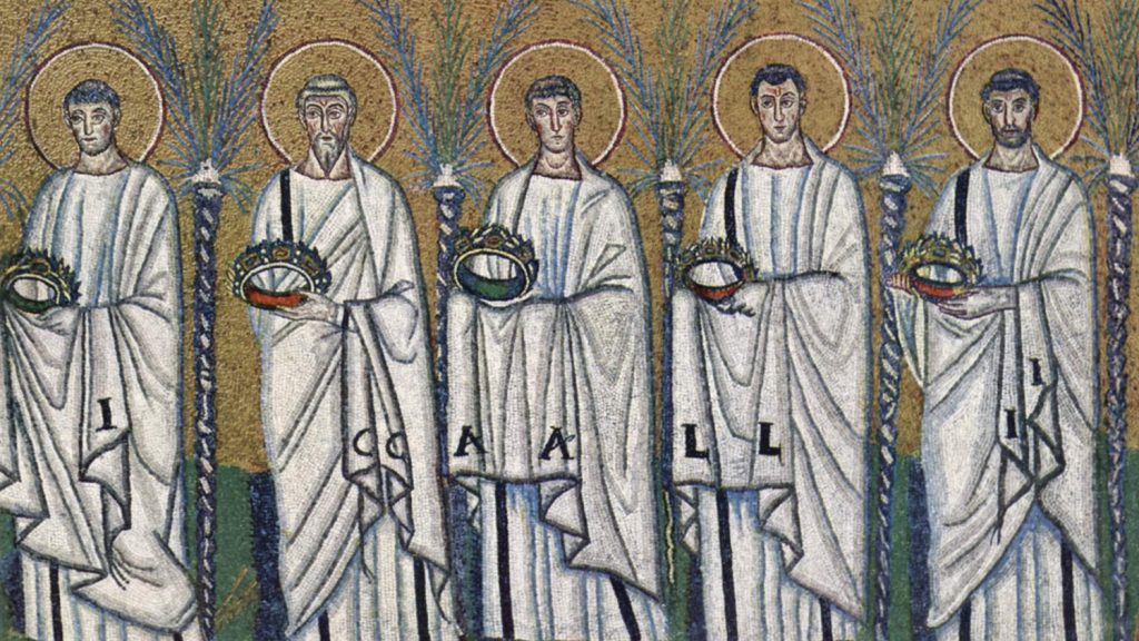 St Polycarp in the San Apollinare Nuovo mosaic