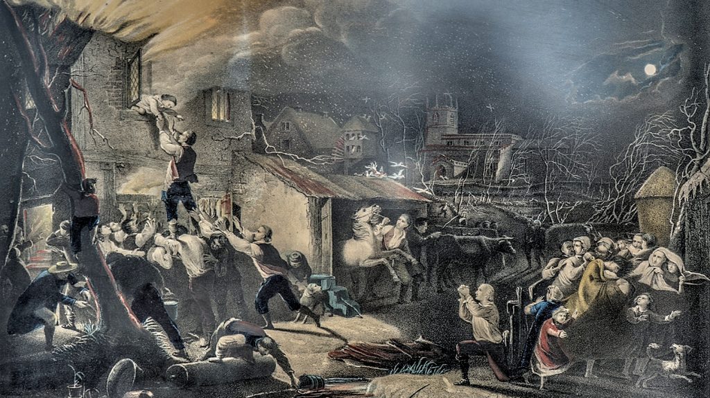 John Wesley rescued from the Epworth Rectory fire