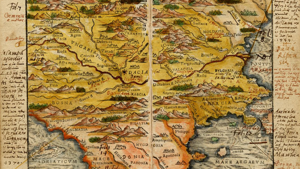 Map of Central Europe by Johannes Honter